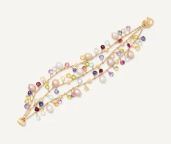 Bracelets-Marco Bicego 18K Yellow Gold 3-Strand Gemstone Bracelet With Freshwater Pearls Yellowgold