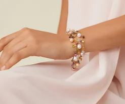 Bracelets-Marco Bicego 18K Yellow Gold 3-Strand Gemstone Bracelet With Freshwater Pearls Yellowgold