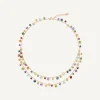 Necklaces-Marco Bicego 18K Yellow Gold 2-Strand Mixed Gemstone Necklace Yellowgold