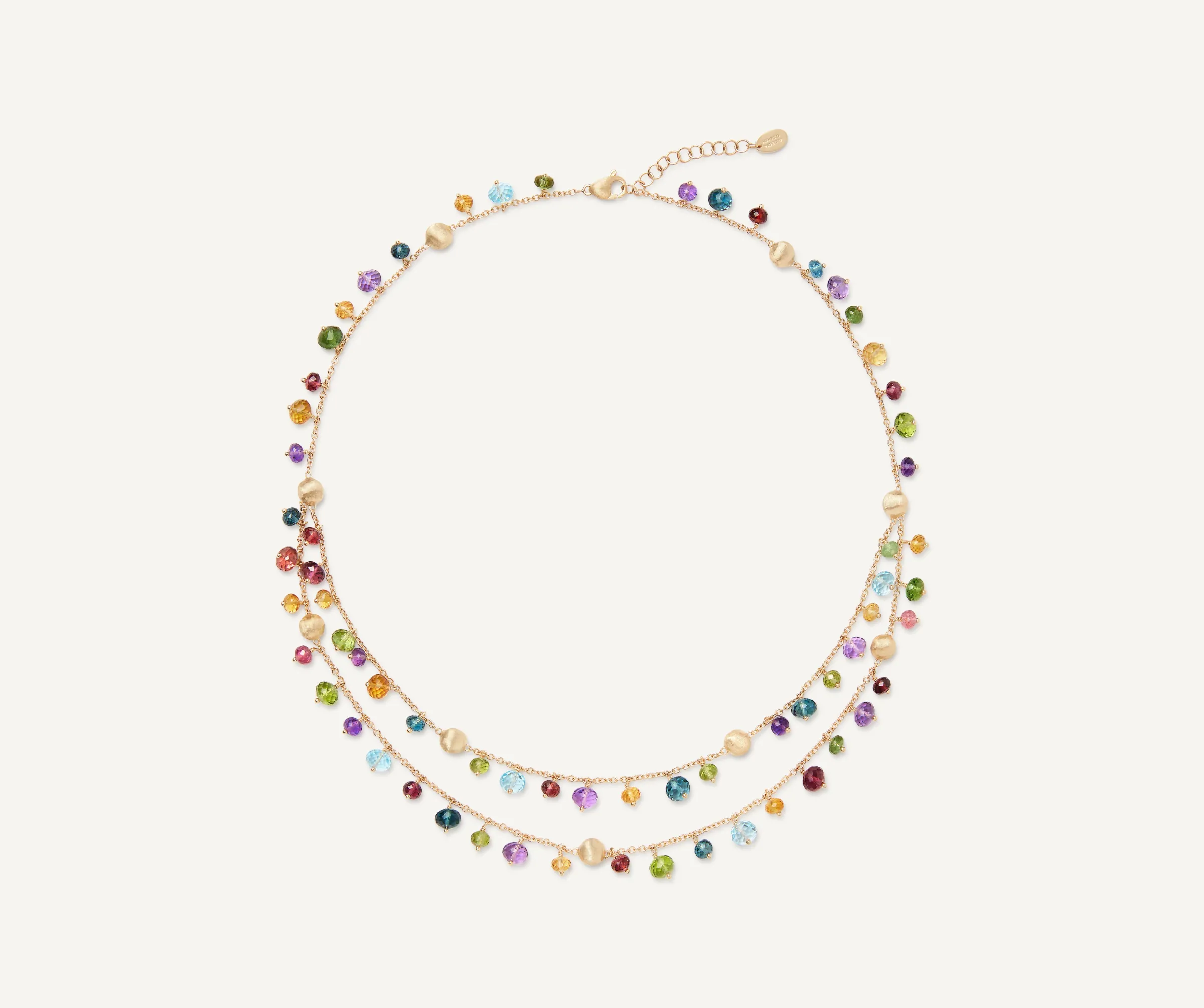 Necklaces-Marco Bicego 18K Yellow Gold 2-Strand Mixed Gemstone Necklace Yellowgold