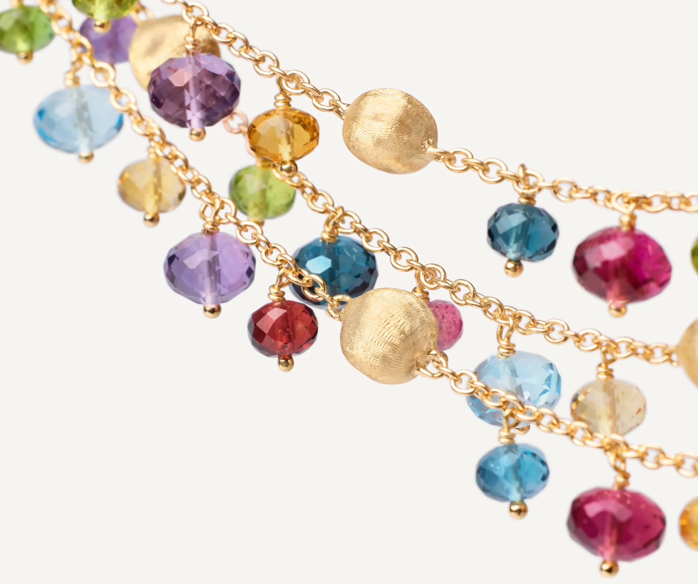 Bracelets-Marco Bicego 18K Yellow Gold 3-Strand Mixed Gemstone Bracelet Yellowgold