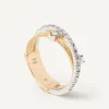 Rings-Marco Bicego 18K Yellow Gold 3-Strand Ring With Diamonds Yellowgold