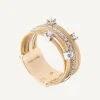 Rings-Marco Bicego 18K Yellow Gold 5-Strand Ring With Diamonds Yellowgold