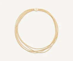 Necklaces-Marco Bicego 18K Yellow Gold 5-Strand Woven Necklace Yellowgold