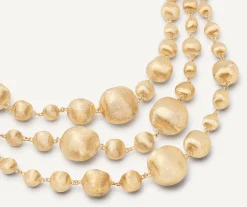 Bracelets-Marco Bicego 18K Yellow Gold Three Strand Mixed Bead Bracelet Yellowgold