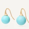 Earrings-Marco Bicego 18K Yellow Gold Turquoise Drop Earrings Yellowgold