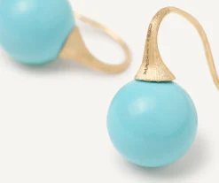 Earrings-Marco Bicego 18K Yellow Gold Turquoise Drop Earrings Yellowgold
