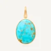 Pendants-Marco Bicego 18K Yellow Gold Turquoise Pendant Yellowgold