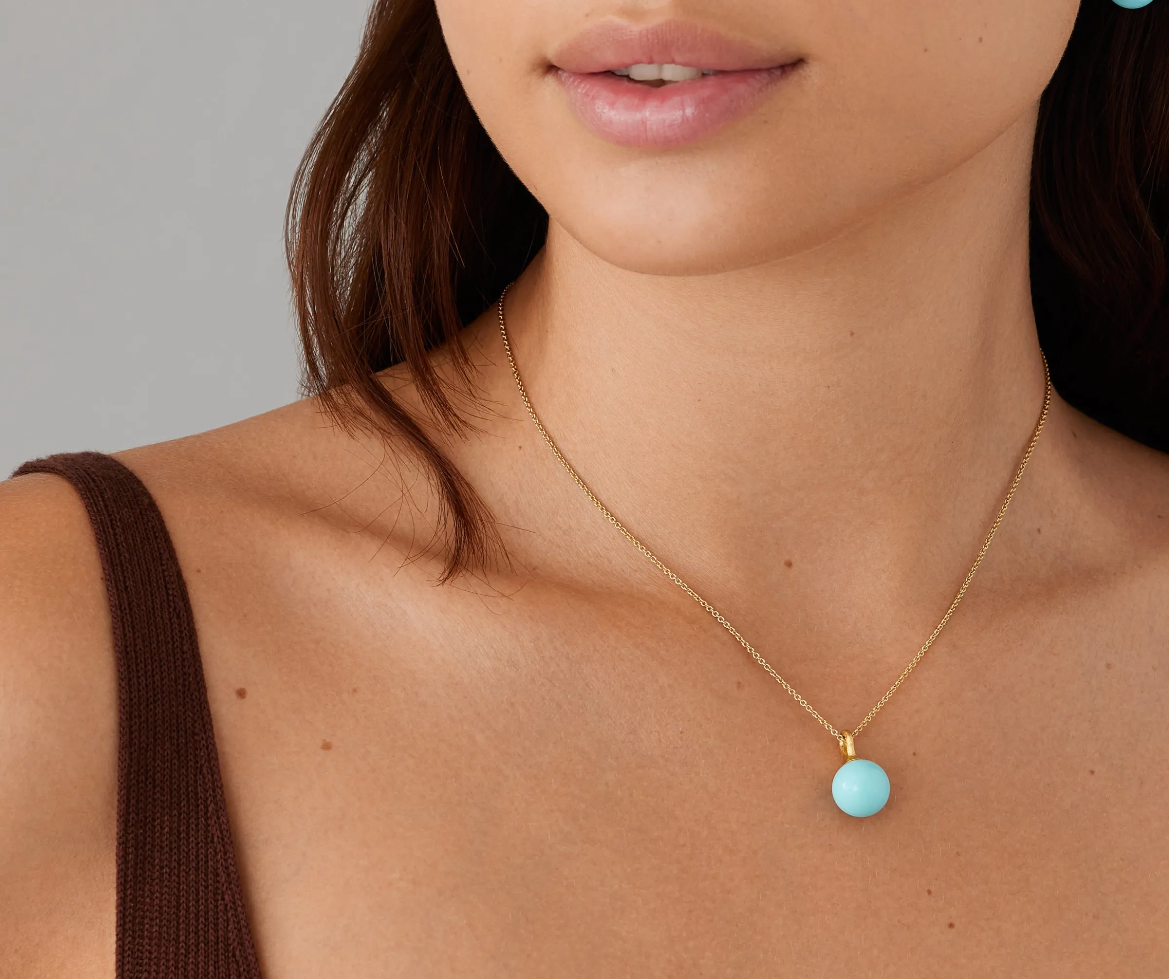 Pendants | Necklaces-Marco Bicego 18K Yellow Gold Turquoise Pendant Necklace Yellowgold