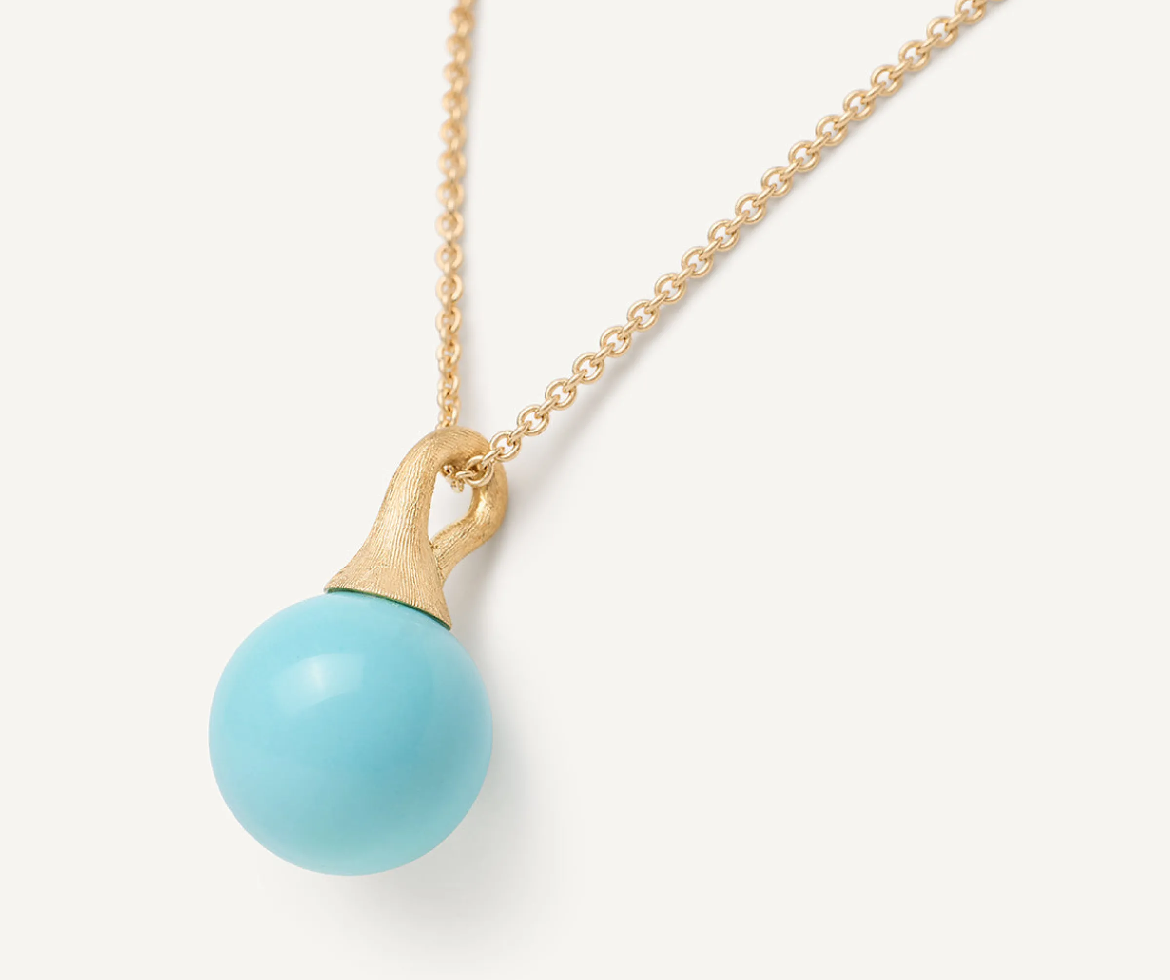 Pendants | Necklaces-Marco Bicego 18K Yellow Gold Turquoise Pendant Necklace Yellowgold