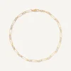 Necklaces-Marco Bicego 18K Yellow Gold Twisted Coil Link Necklace With Diamonds Yellowgold