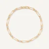 Necklaces-Marco Bicego 18K Yellow Gold Twisted Double Coil Link Necklace With Diamonds Yellowgold