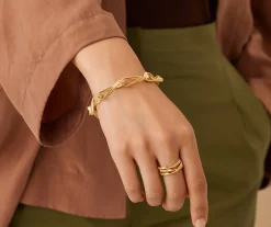 Bracelets-Marco Bicego 18K Yellow Gold Twisted Double Coil Link Bracelet Yellowgold