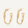 Earrings-Marco Bicego 18K Yellow Gold Twisted Huggie Hoops Yellowgold