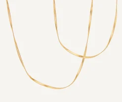 Necklaces-Marco Bicego 18K Yellow Gold Twisted Supreme Long Necklace Yellowgold