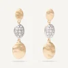 Earrings-Marco Bicego 18K Yellow Gold u0026 Diamond Long Drop Earrings Yellowgold