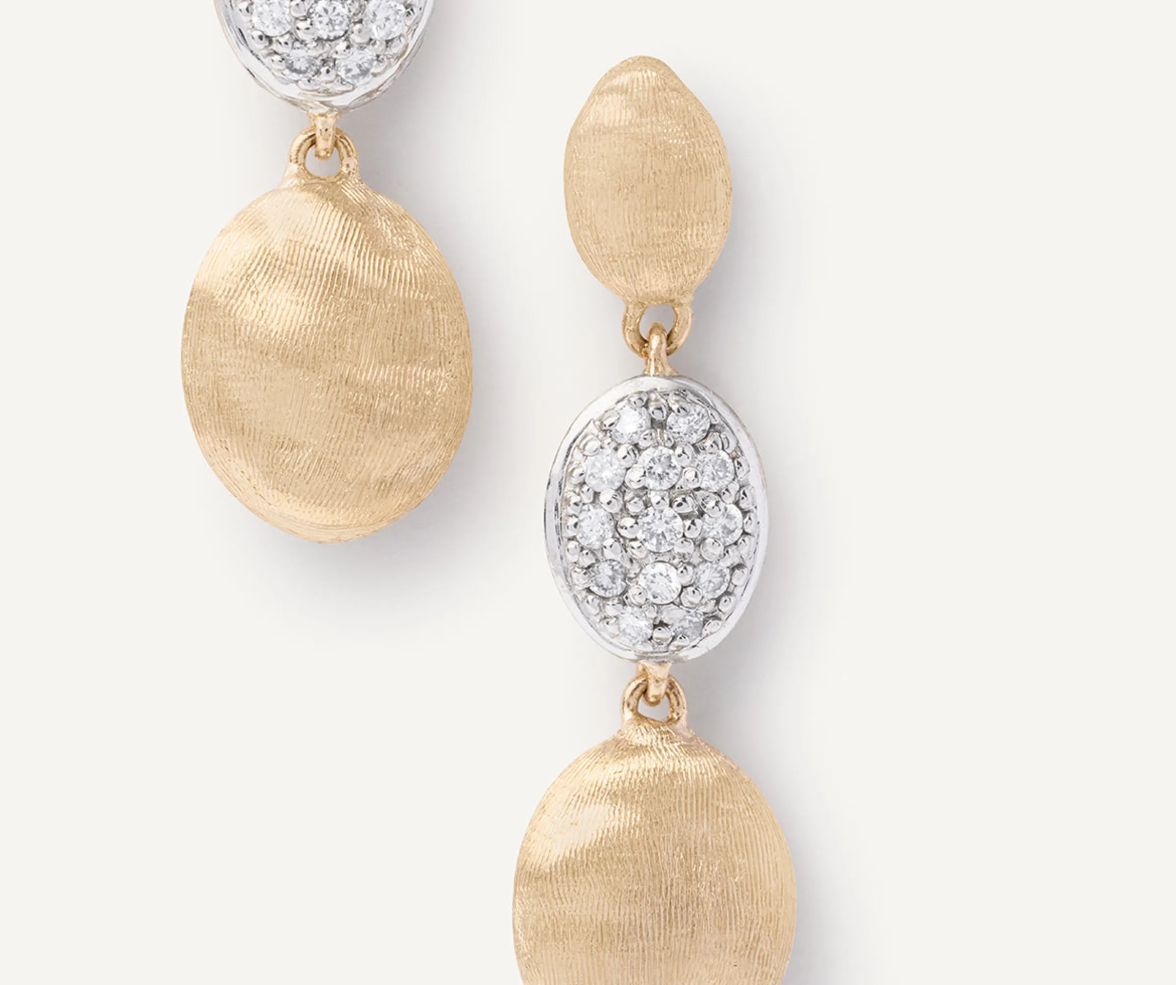 Earrings-Marco Bicego 18K Yellow Gold u0026 Diamond Long Drop Earrings Yellowgold