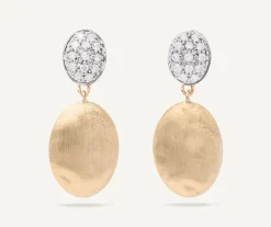 Earrings-Marco Bicego 18K Yellow Gold u0026 Diamond Medium Drop Earrings Yellowgold