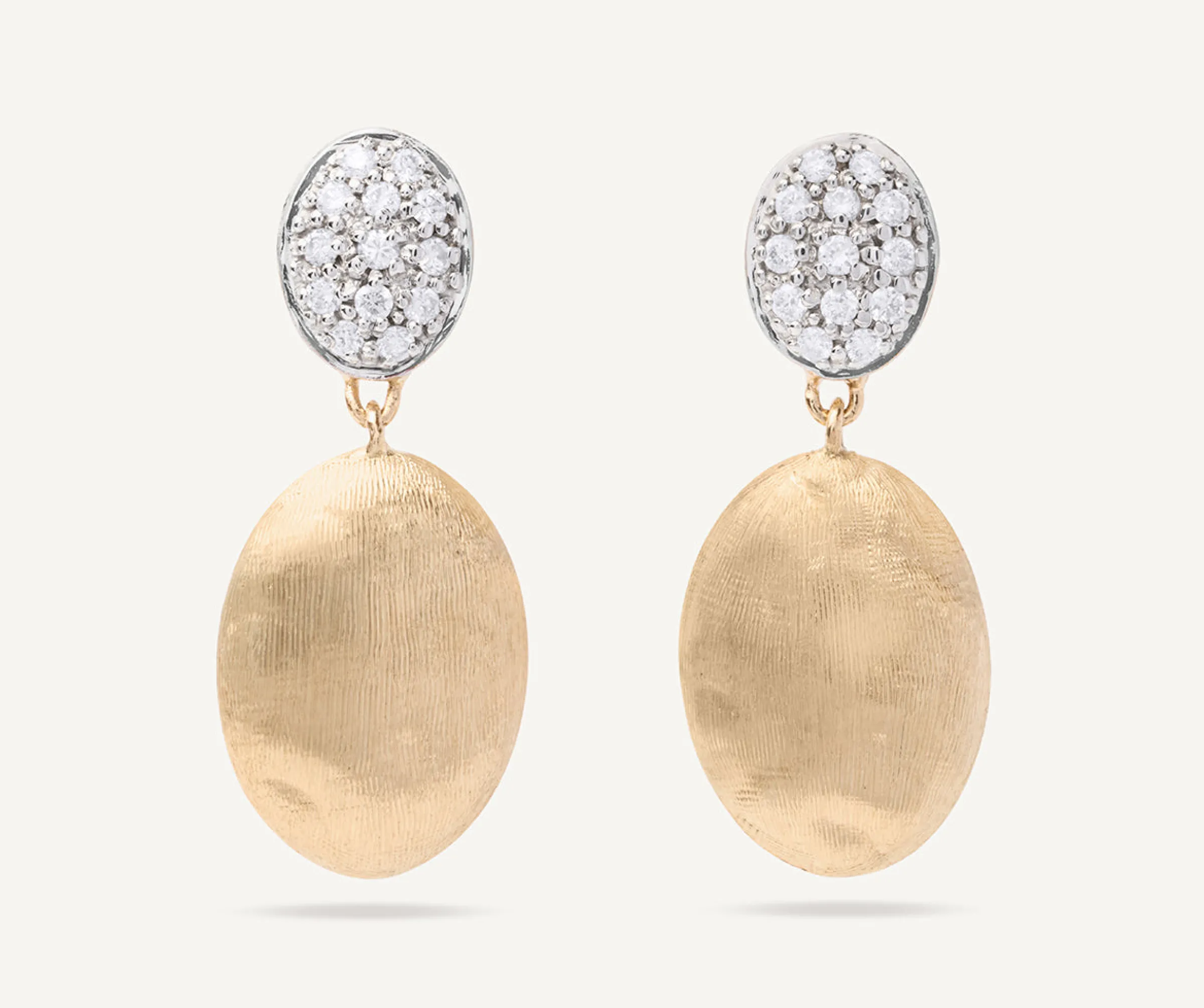 Earrings-Marco Bicego 18K Yellow Gold u0026 Diamond Medium Drop Earrings Yellowgold