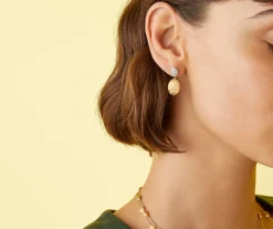 Earrings-Marco Bicego 18K Yellow Gold u0026 Diamond Medium Drop Earrings Yellowgold