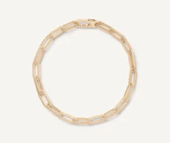 Bracelets-Marco Bicego 18K Yellow Gold Unisex Coil Link Bracelet, Medium Yellowgold